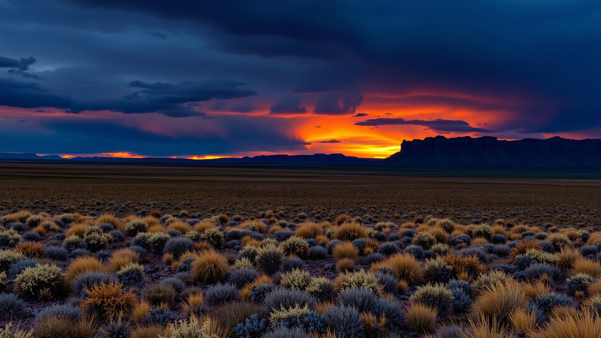 Wyoming high desert at dusk
